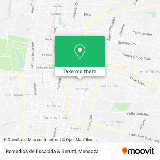 Remedios de Escalada & Berutti map