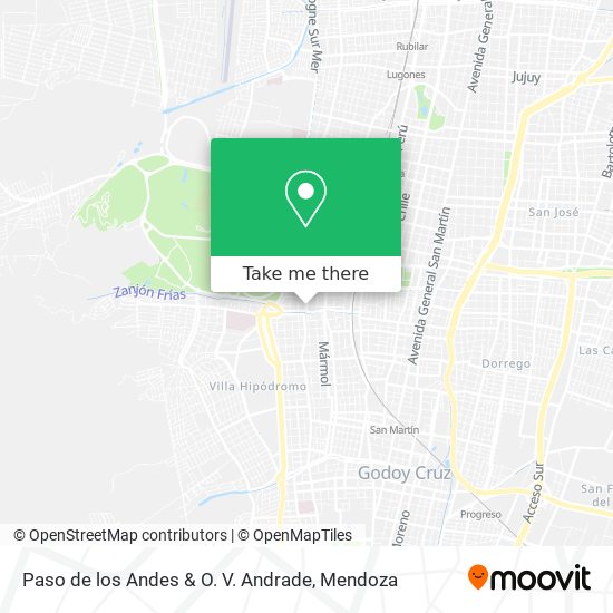 Paso de los Andes & O. V. Andrade map