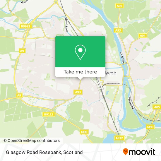 Glasgow Road Rosebank map