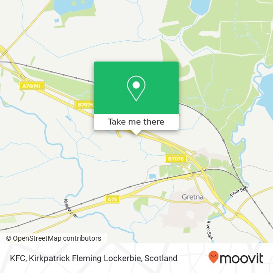 KFC, Kirkpatrick Fleming Lockerbie map