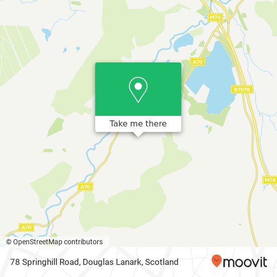 78 Springhill Road, Douglas Lanark map
