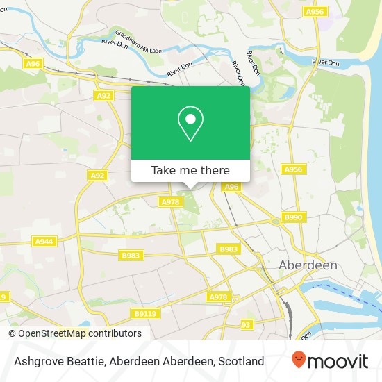 Ashgrove Beattie, Aberdeen Aberdeen map