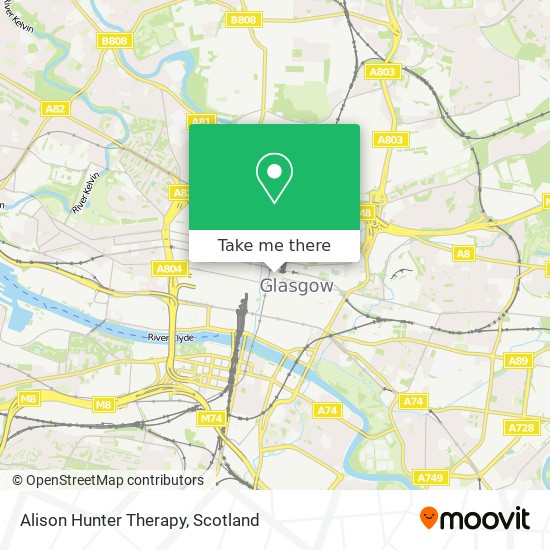 Alison Hunter Therapy map