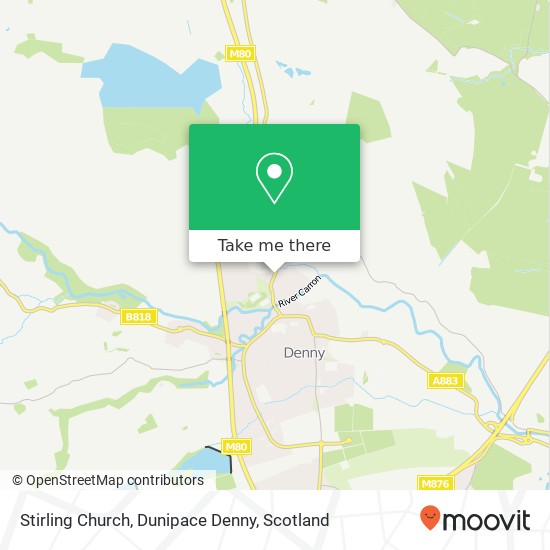 Stirling Church, Dunipace Denny map