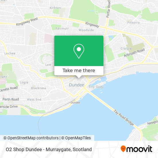 O2 Shop Dundee - Murraygate map