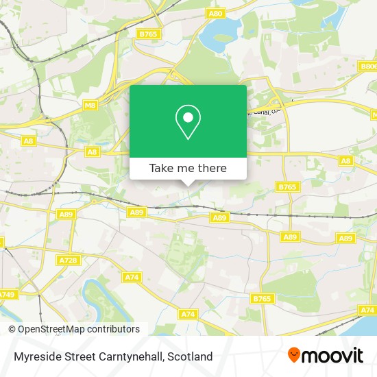 Myreside Street Carntynehall map