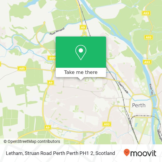 Letham, Struan Road Perth Perth PH1 2 map