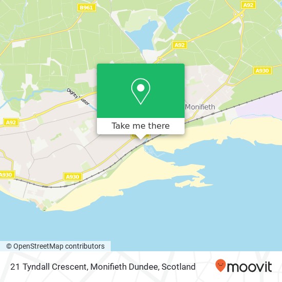 21 Tyndall Crescent, Monifieth Dundee map