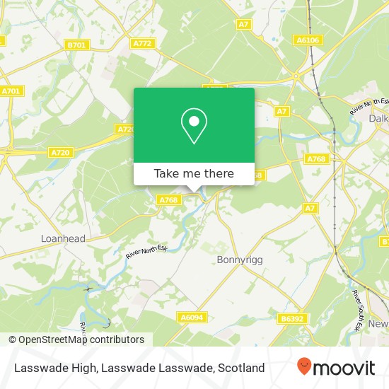 Lasswade High, Lasswade Lasswade map