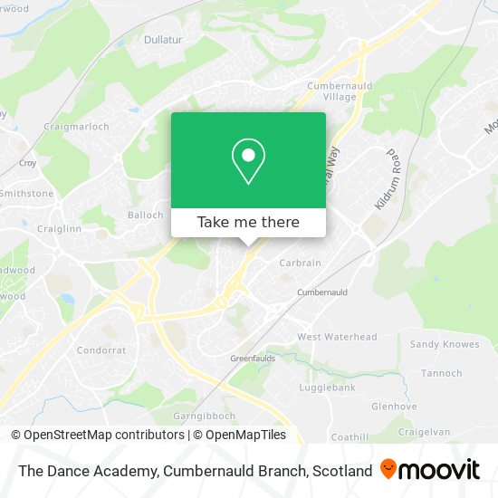 The Dance Academy, Cumbernauld Branch map