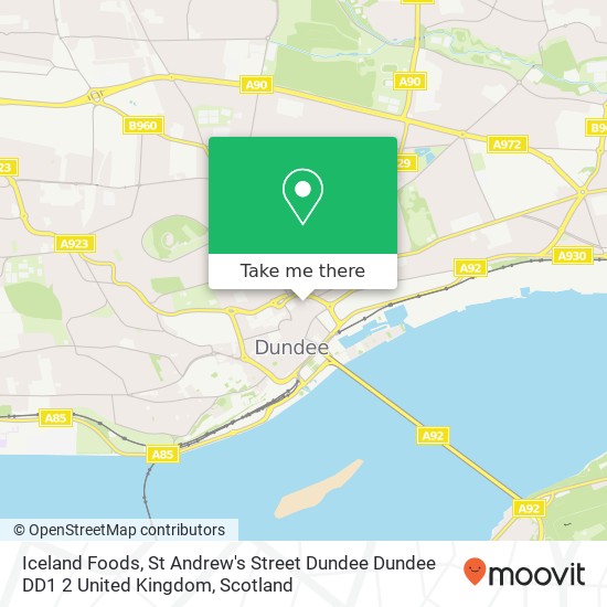 Iceland Foods, St Andrew's Street Dundee Dundee DD1 2 United Kingdom map