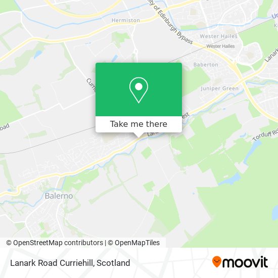 Lanark Road Curriehill map