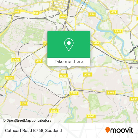 Cathcart Road B768 map