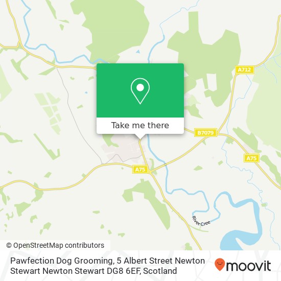 Pawfection Dog Grooming, 5 Albert Street Newton Stewart Newton Stewart DG8 6EF map