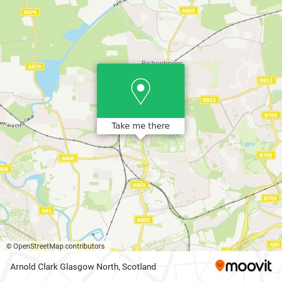 Arnold Clark Glasgow North map