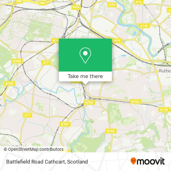 Battlefield Road Cathcart map