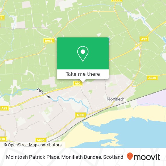 McIntosh Patrick Place, Monifieth Dundee map