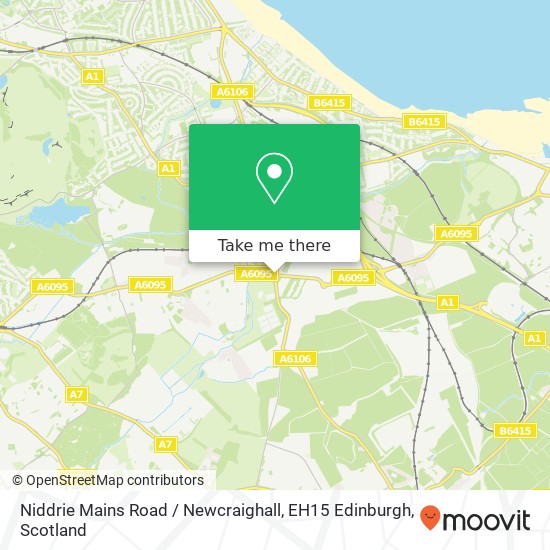 Niddrie Mains Road / Newcraighall, EH15 Edinburgh map