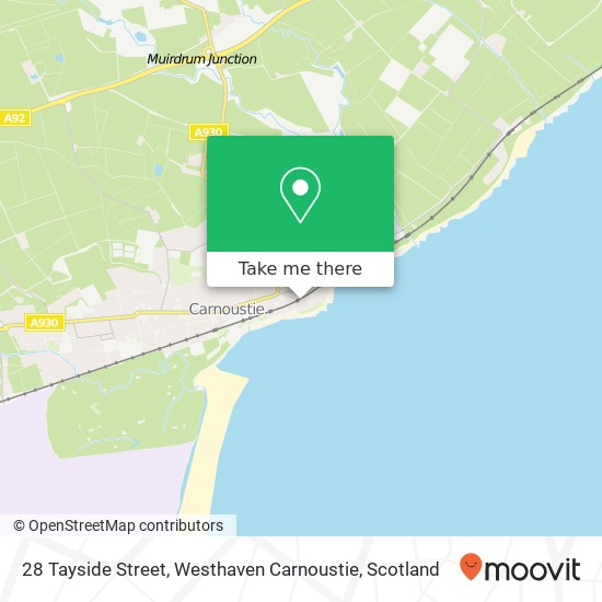 28 Tayside Street, Westhaven Carnoustie map