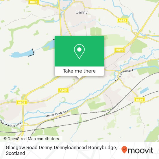 Glasgow Road Denny, Dennyloanhead Bonnybridge map