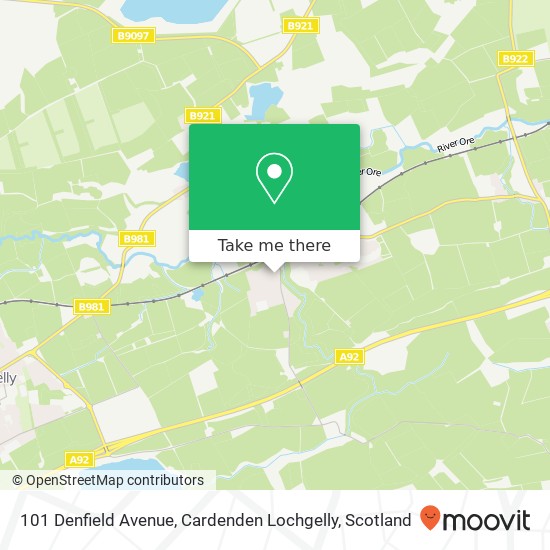 101 Denfield Avenue, Cardenden Lochgelly map