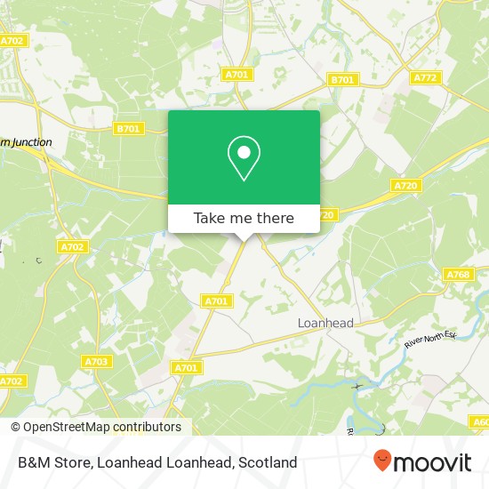 B&M Store, Loanhead Loanhead map