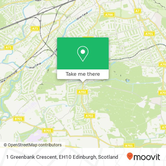 1 Greenbank Crescent, EH10 Edinburgh map