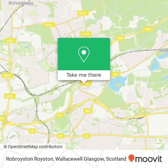 Robroyston Royston, Wallacewell Glasgow map