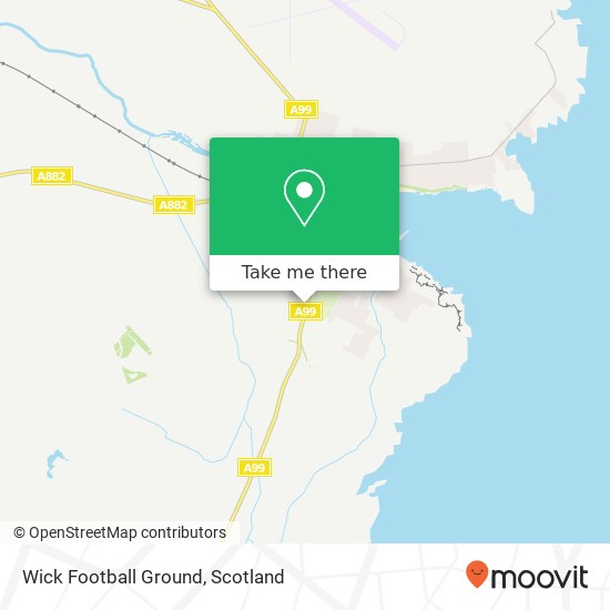 Wick Football Ground map