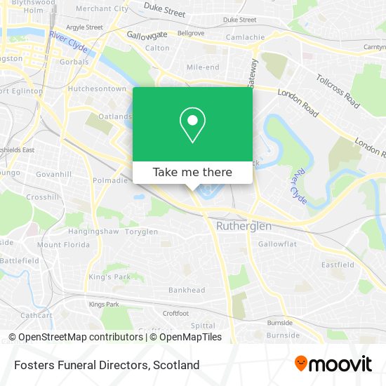 Fosters Funeral Directors map