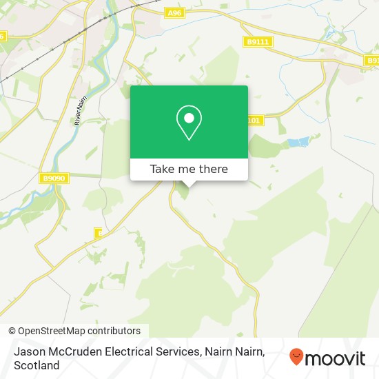 Jason McCruden Electrical Services, Nairn Nairn map