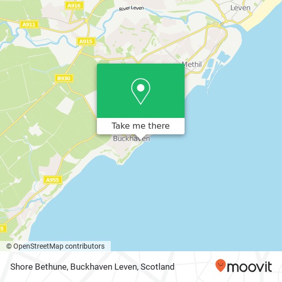 Shore Bethune, Buckhaven Leven map