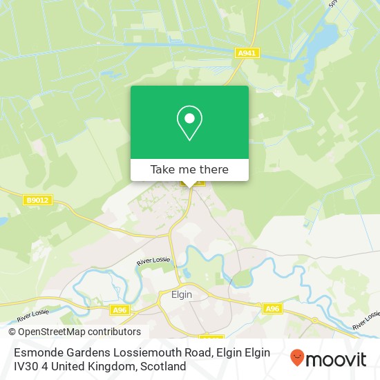 Esmonde Gardens Lossiemouth Road, Elgin Elgin IV30 4 United Kingdom map