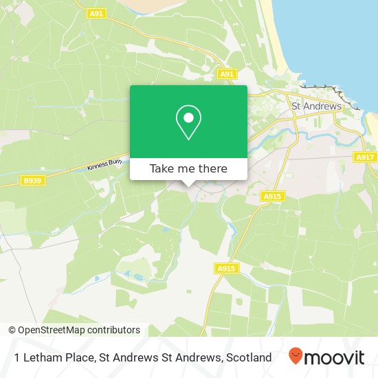 1 Letham Place, St Andrews St Andrews map