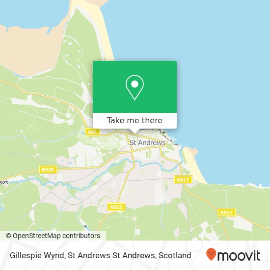 Gillespie Wynd, St Andrews St Andrews map