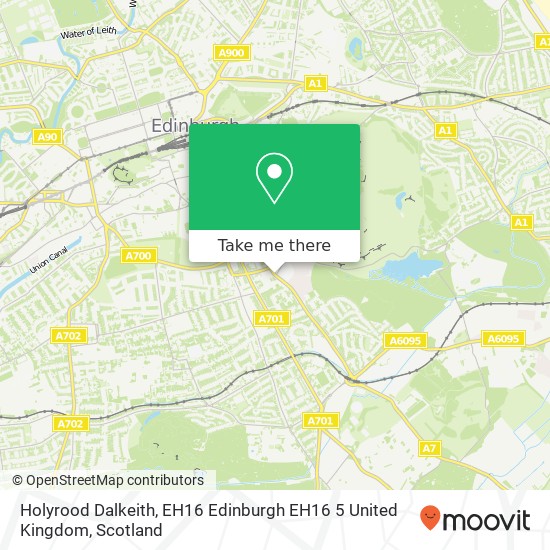 Holyrood Dalkeith, EH16 Edinburgh EH16 5 United Kingdom map