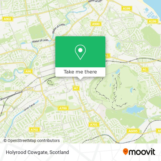 Holyrood Cowgate map