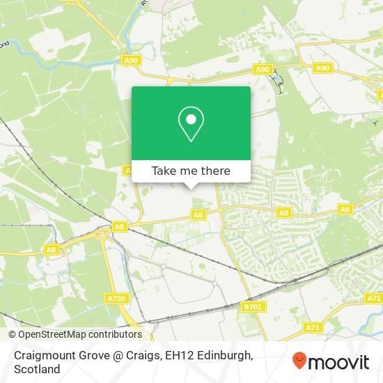 Craigmount Grove @ Craigs, EH12 Edinburgh map