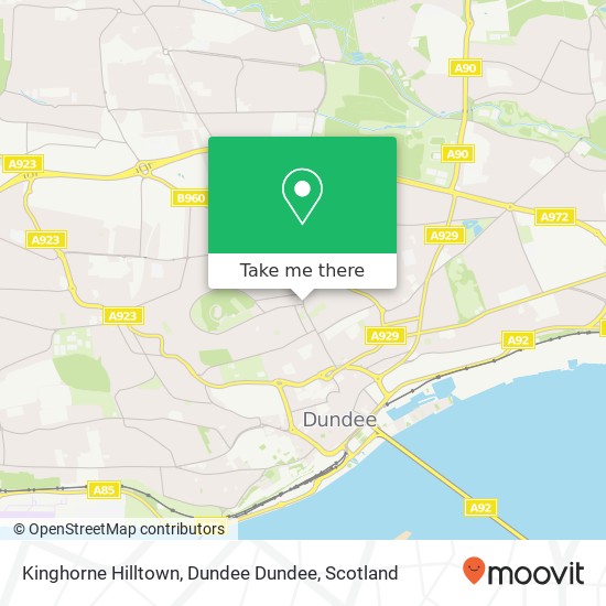 Kinghorne Hilltown, Dundee Dundee map