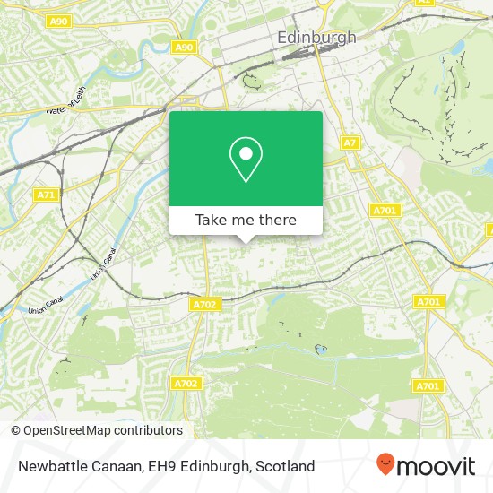 Newbattle Canaan, EH9 Edinburgh map