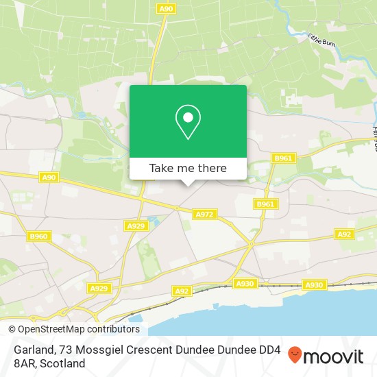 Garland, 73 Mossgiel Crescent Dundee Dundee DD4 8AR map