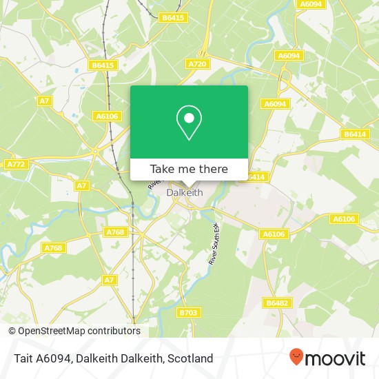 Tait A6094, Dalkeith Dalkeith map