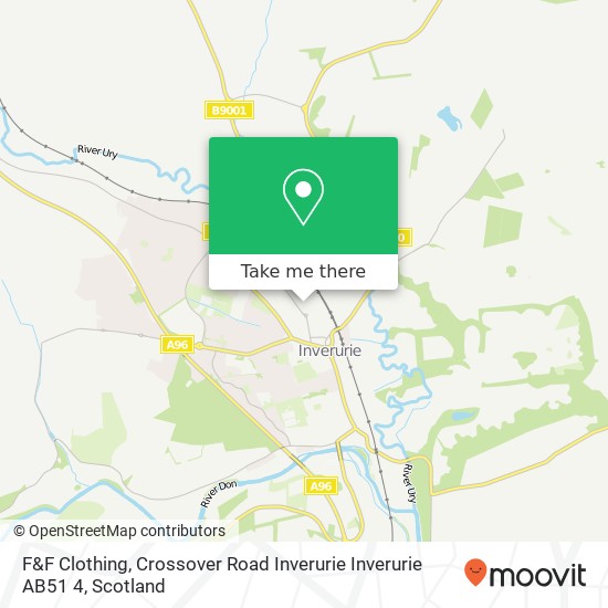 F&F Clothing, Crossover Road Inverurie Inverurie AB51 4 map