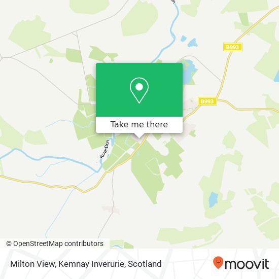 Milton View, Kemnay Inverurie map