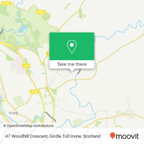 47 Woodhill Crescent, Girdle Toll Irvine map