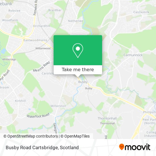 Busby Road Cartsbridge map