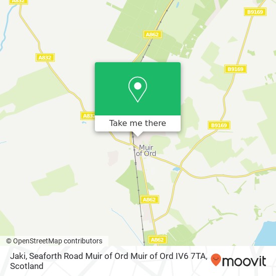 Jaki, Seaforth Road Muir of Ord Muir of Ord IV6 7TA map
