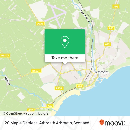 20 Maple Gardens, Arbroath Arbroath map