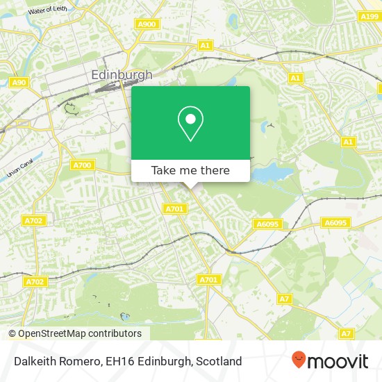 Dalkeith Romero, EH16 Edinburgh map