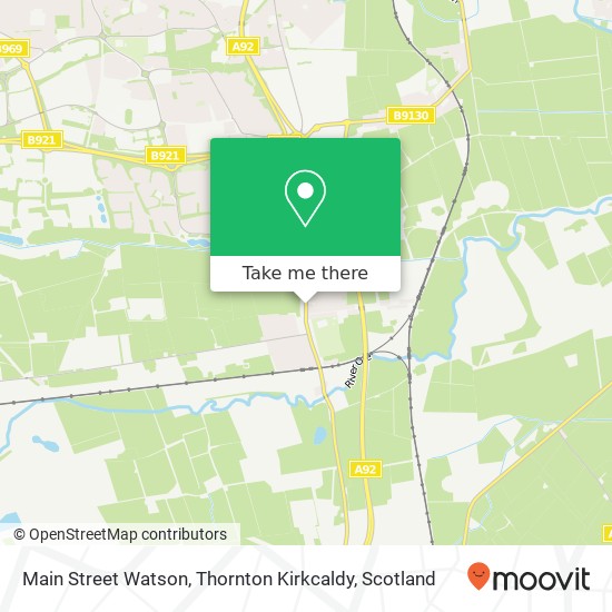 Main Street Watson, Thornton Kirkcaldy map